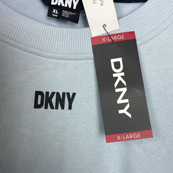 New DKNY Women’s Long Sleeve Crewneck SweatShirt SYE Blue Size XL - Picture 4 of 8